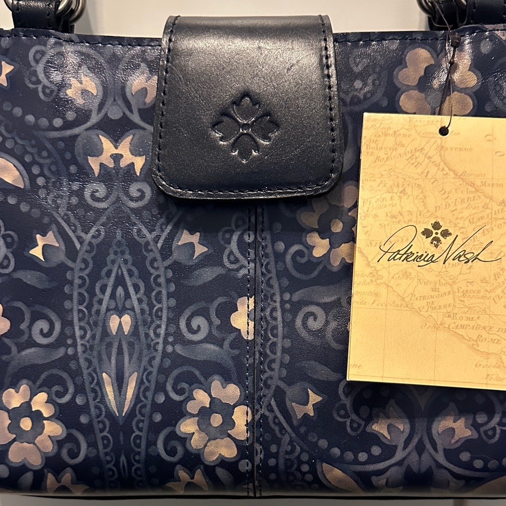 Patricia Nash Leather Folklore Collection Shoulder Bag